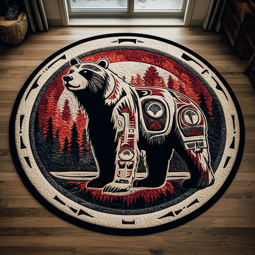 Warrior Bear KL1012015CL Quilted Round Mat