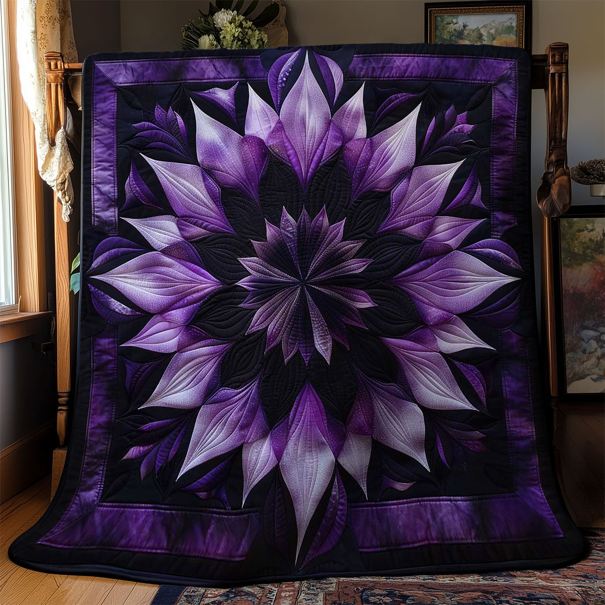 Purple Bloom Flower WN0601095CL Quilt