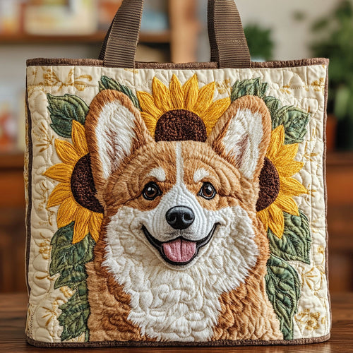 Bloom Pup CP0312077CL Quilted Tote Bag