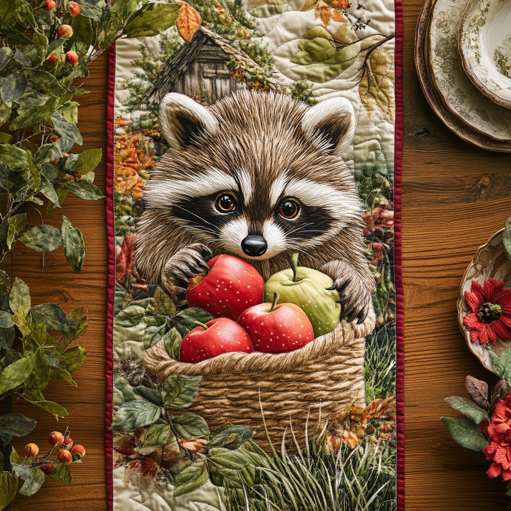 Red Apple Mischief WJ1306036CL Quilted Table Runner