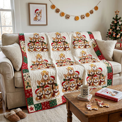 Corgi Holiday Cheer WN1506005CL Quilt