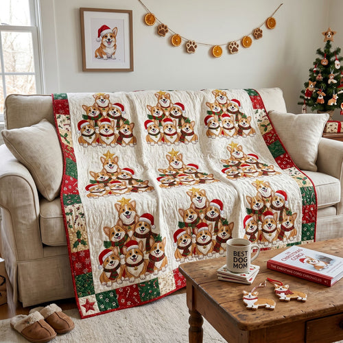 Corgi Holiday Cheer WN1506005CL Quilt