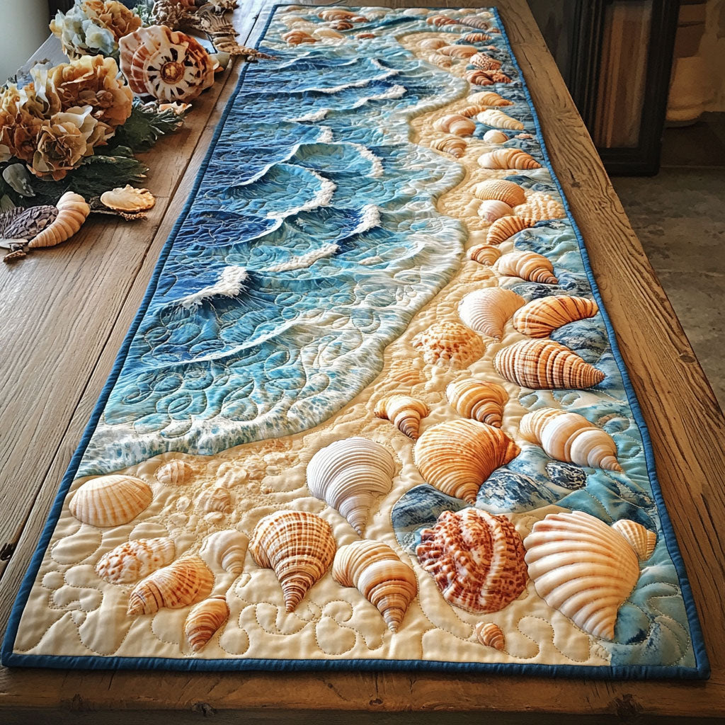 Coastal Calm CP0605004CL Quilted Table Runner