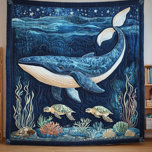 Ocean Whale and Turtle CW1401024CL Quilt