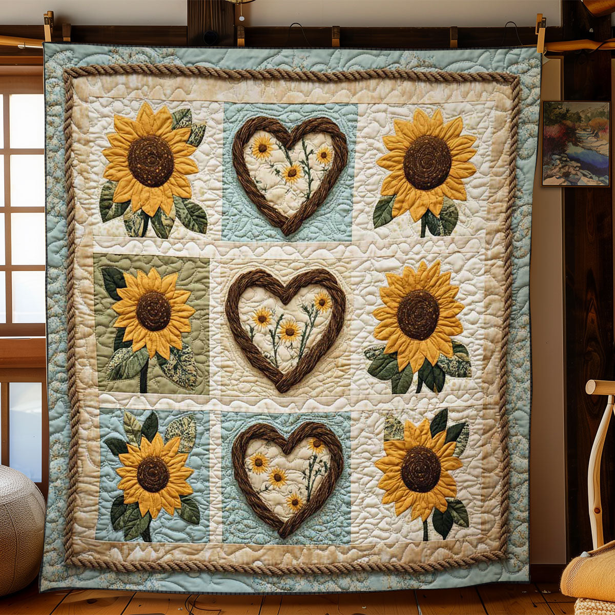 Sunflower Love WN0303061CL Quilt