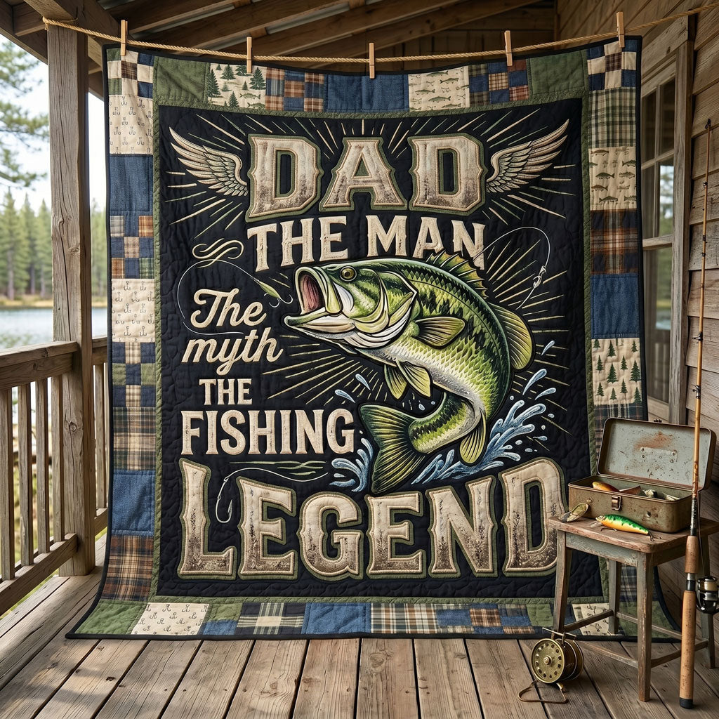The Fishing Legend Dad WN1506019CL Quilt