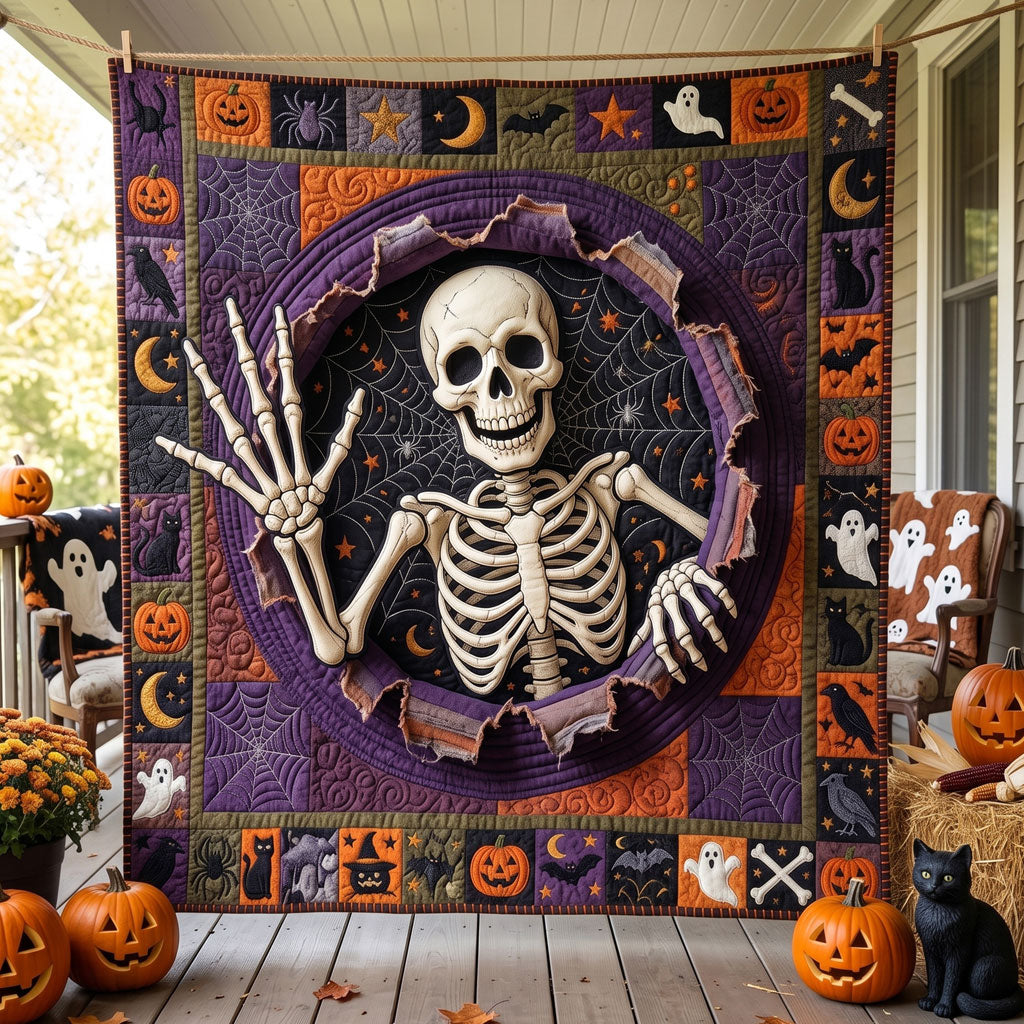 Skeleton Rising Halloween WN2706012CL Quilt