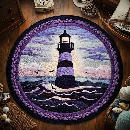 Twilight Lighthouse WN0304061CL Quilted Round Mat