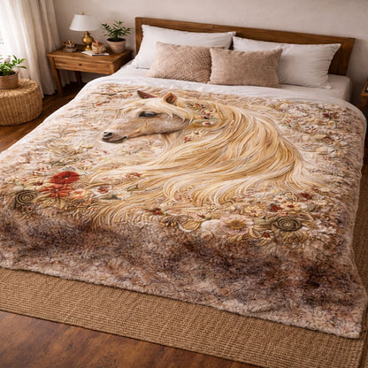 Flower Horse WJ2801002CL Faux Fur Throw Blanket
