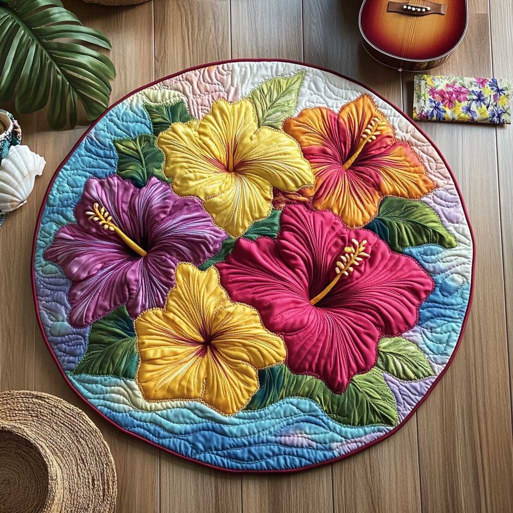 Aloha Garden WN3103004CL Quilted Round Mat