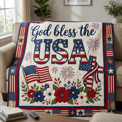 American Pride Floral & Flag WN0505001CL Quilt