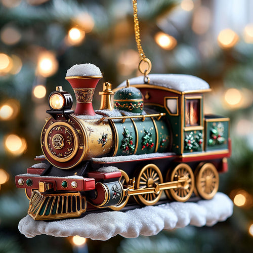Snowy Train WN2611029CL Christmas Ornament