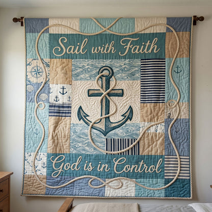 Sail With Faith Coastal WN2804018CL Quilt