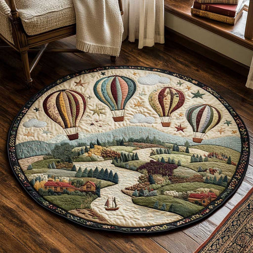 Balloon Adventure WN3103010CL Quilted Round Mat