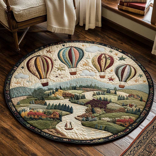 Balloon Adventure WN3103010CL Quilted Round Mat