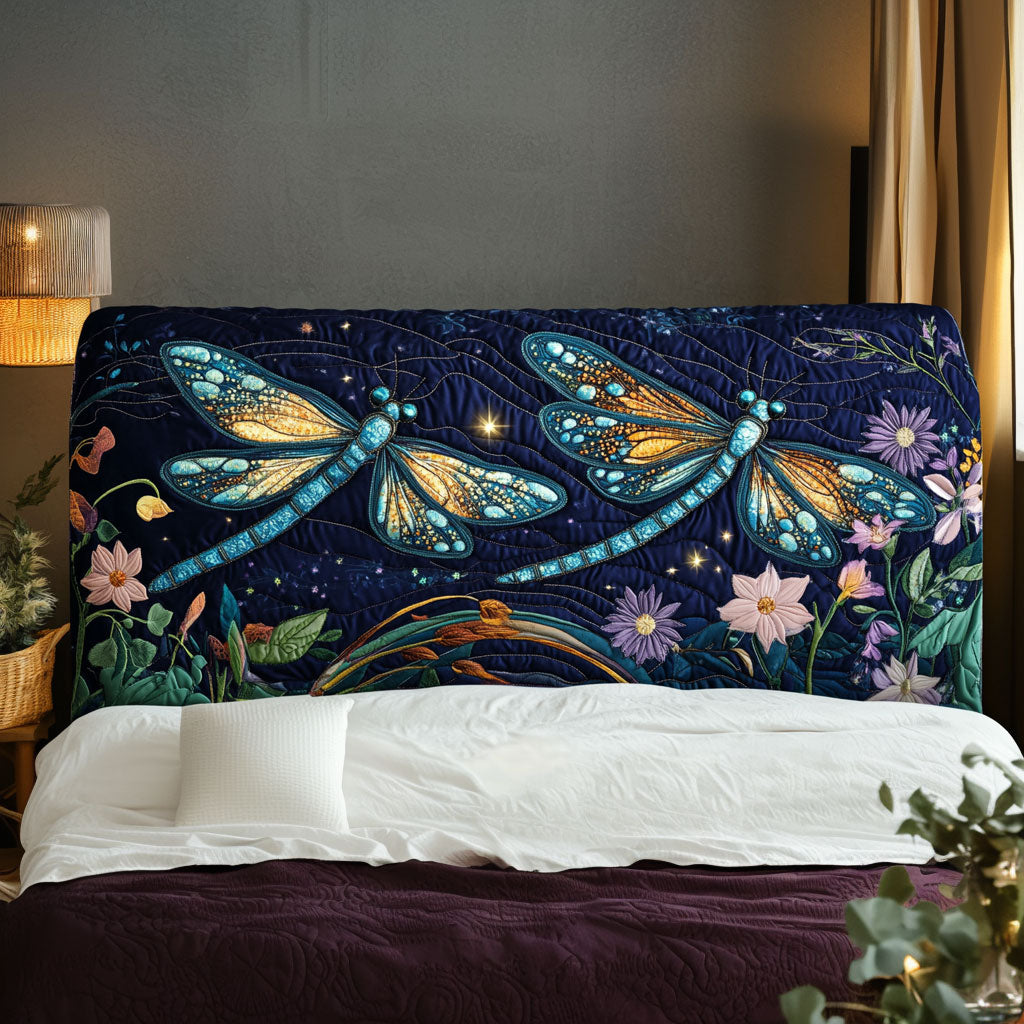 Dragonfly Dance KL0701023CL Quilted Headboard Slipcover