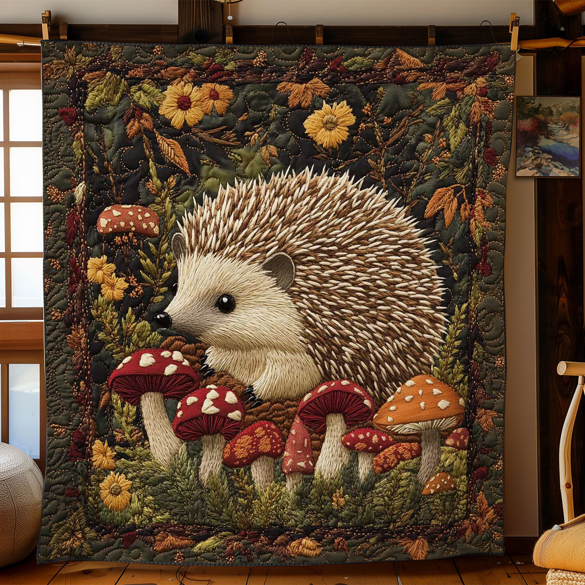 Hedgehog Haven WN1203034CL Quilt