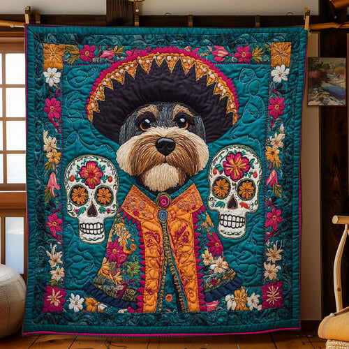 Schnauzer Sombrero Delight WN0302011CL Quilt