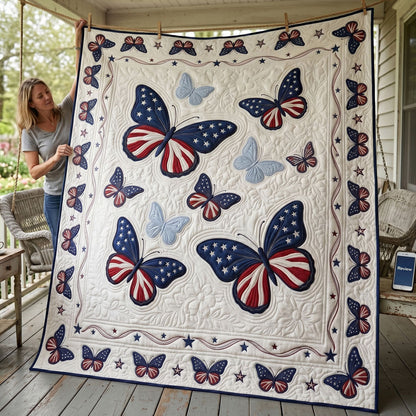 Patriotic Butterflies WN0605018CL Quilt