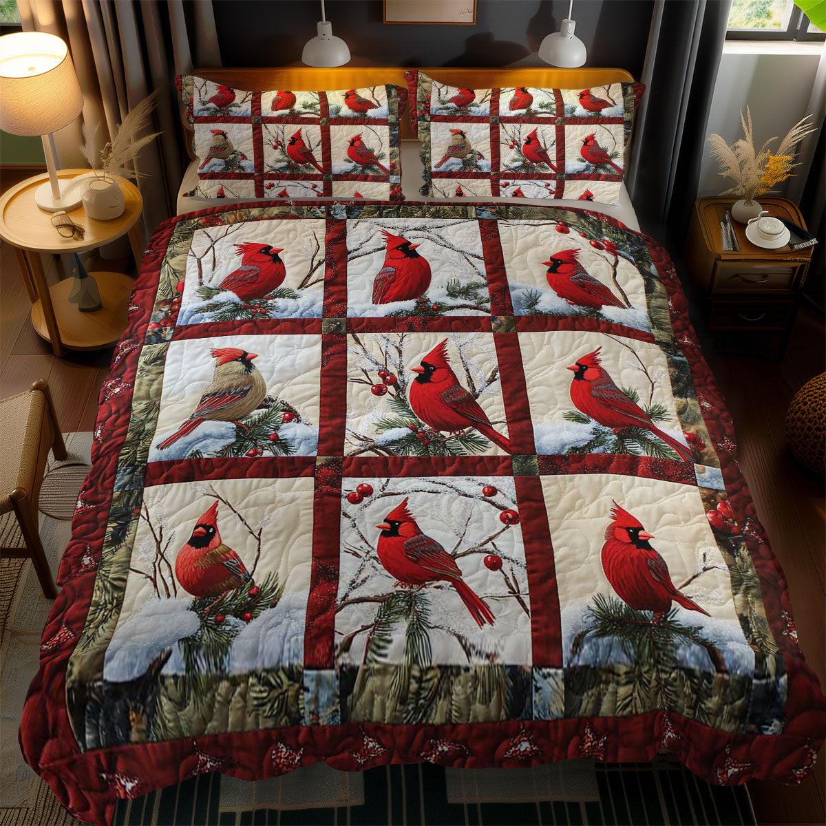 Icy Cardinal WN2102042CL Duvet Cover Set