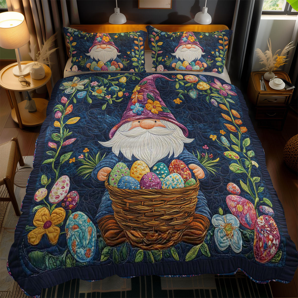 Gnome’s Easter Bloom WN1701131CL Duvet Cover Set