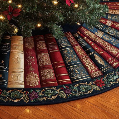 Antique Book WJ0312453CL Quilted Tree Skirt