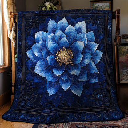 Indigo Petal Flower WN1103068CL Quilt