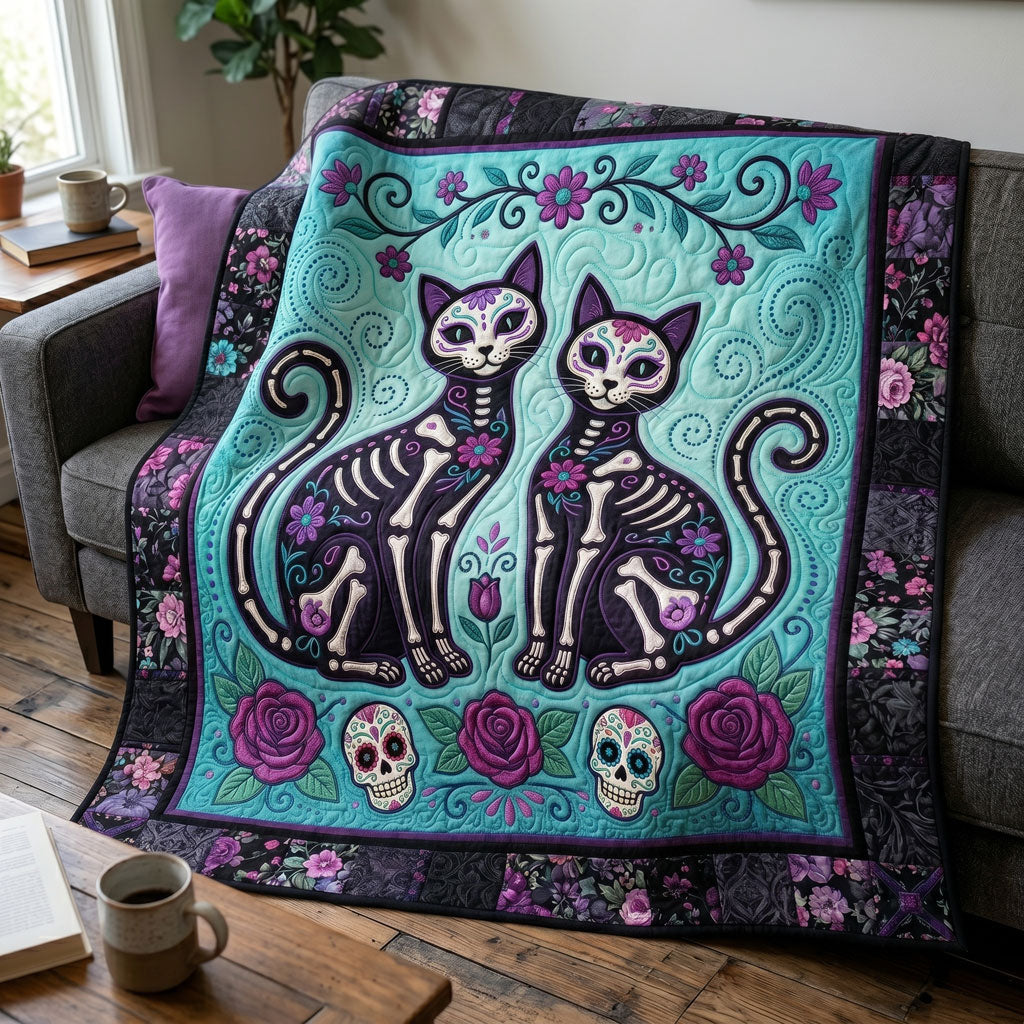 Sugar Skull Cats WN0505023CL Quilt