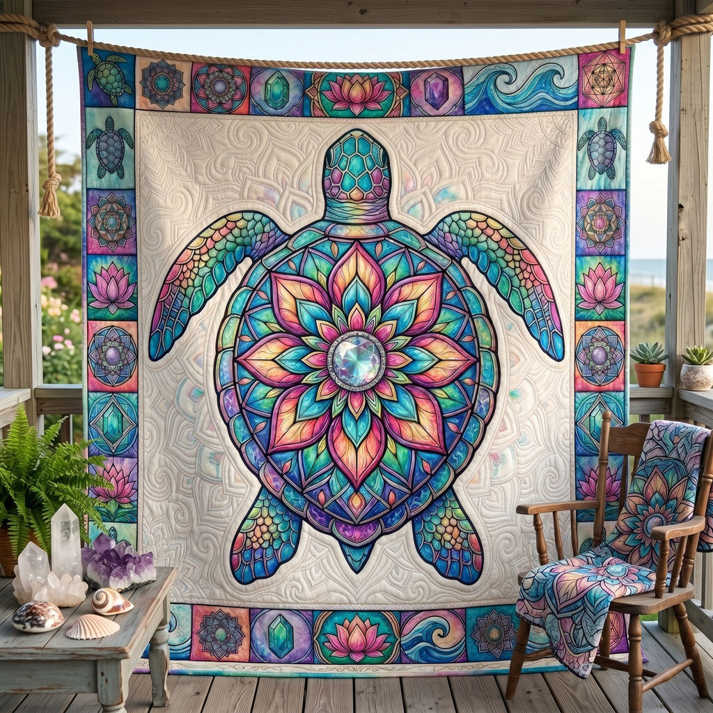 Mystic Sea Turtle Mandala WN1706010CL Quilt