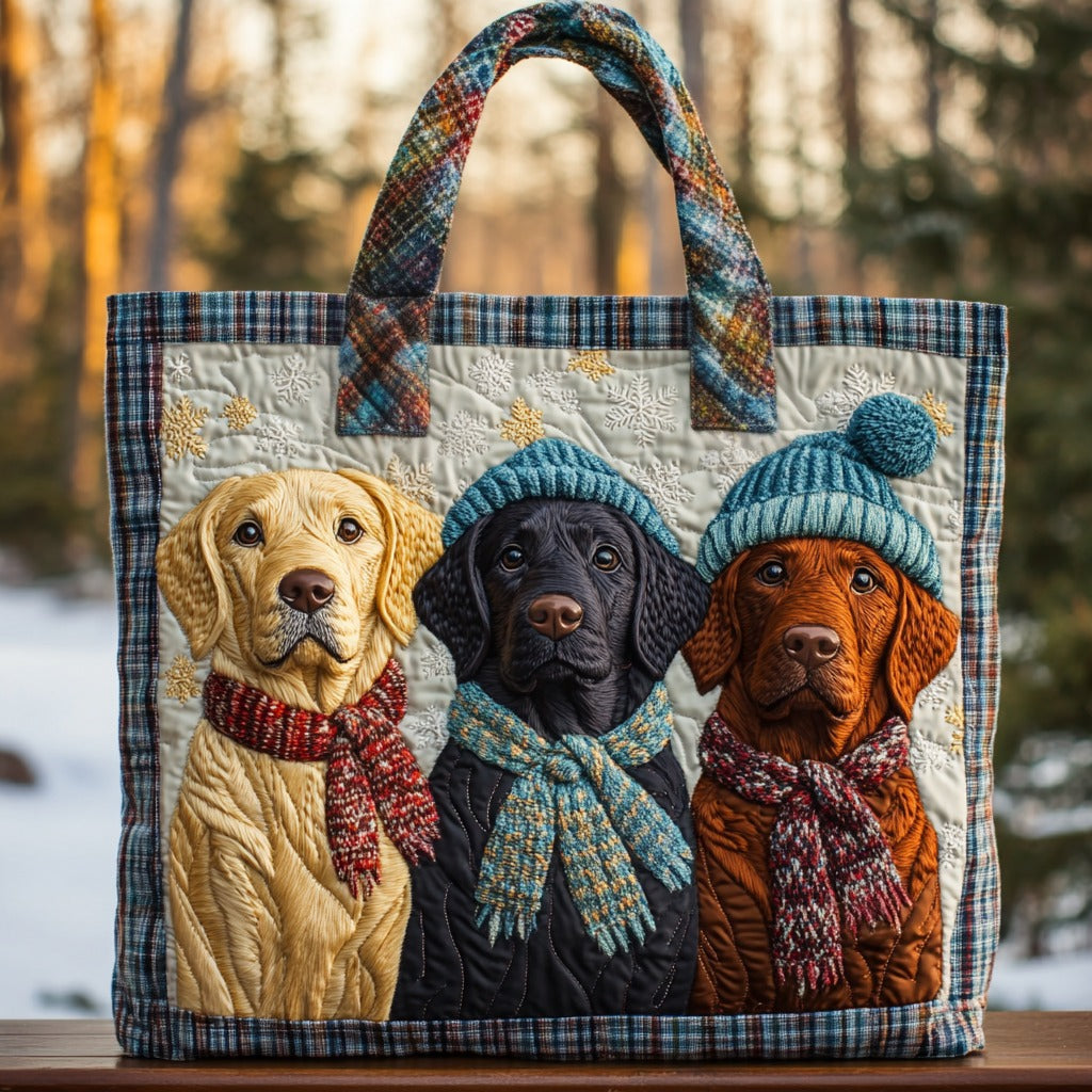 Snuggly Winter Tail XR2910015CL Quilted Tote Bag