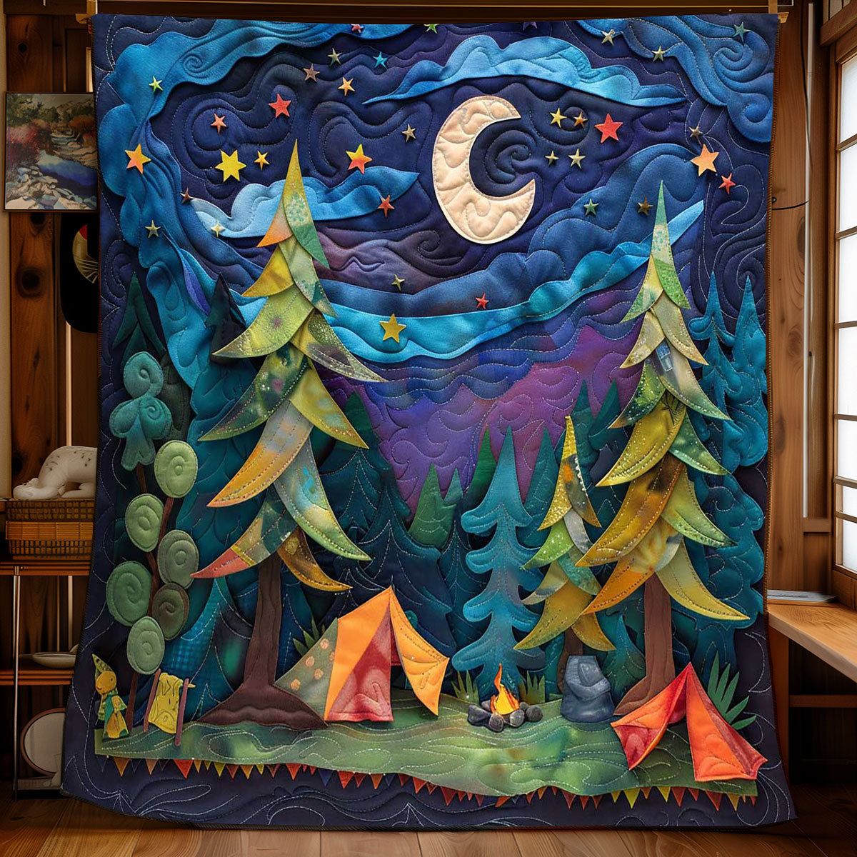 Camping Night Memory WP0302001CL Quilt