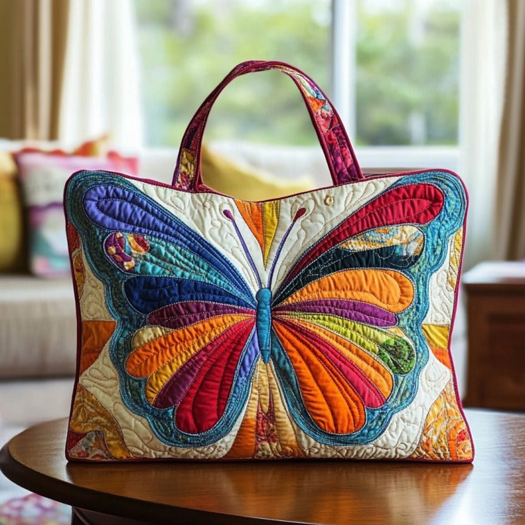 Colorful Wings XR2210017CL Quilted Tote Bag