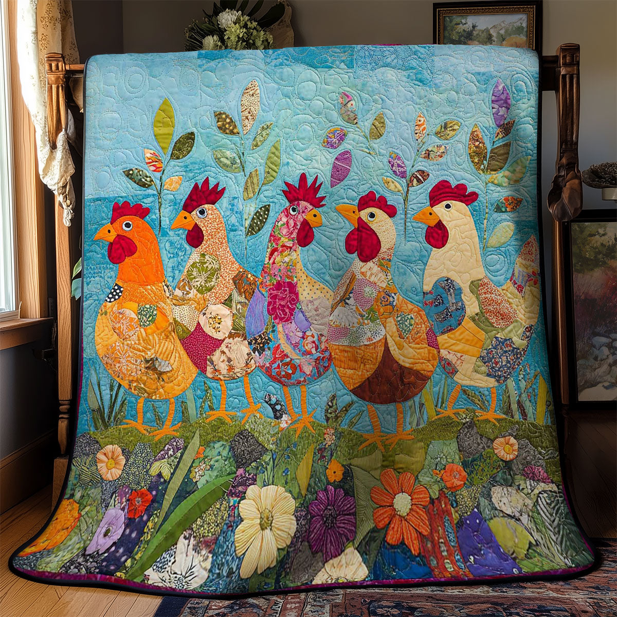 Funny Chicken Gang WN0803051CL Quilt