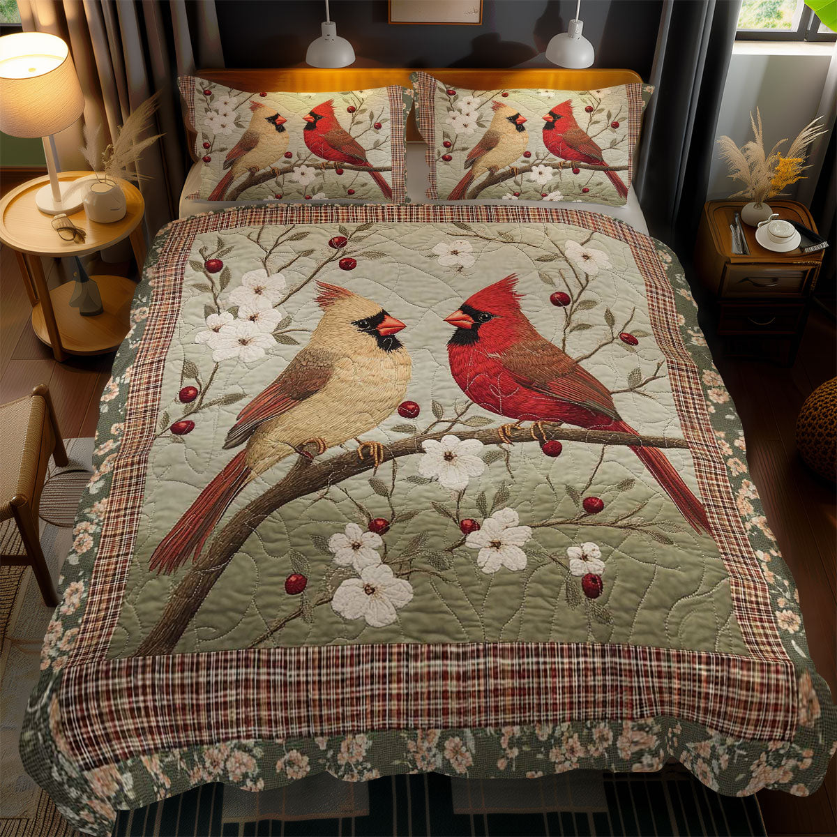 Rustic Cardinal WN2102023CL Duvet Cover Set