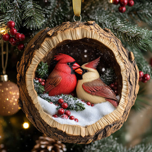 Cardinal Pair CW2010014CL Christmas Ornament