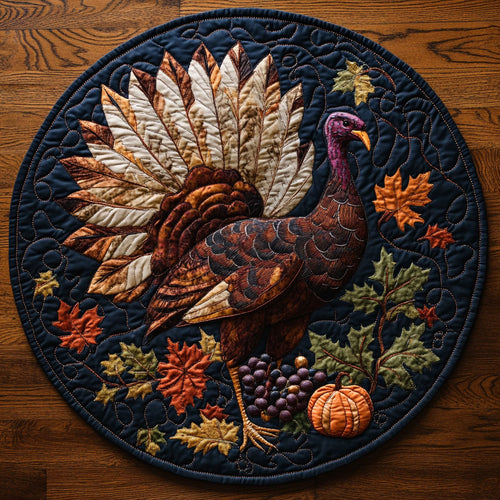 Twilight Turkey Garden WN0708124CL Quilted Round Mat