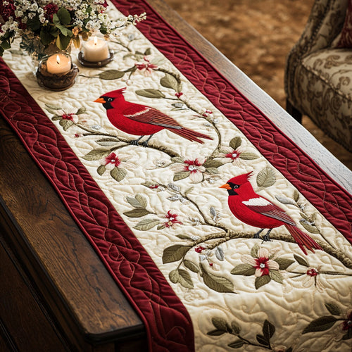 Crimson Cardinal CP1301041CL Quilted Table Runner