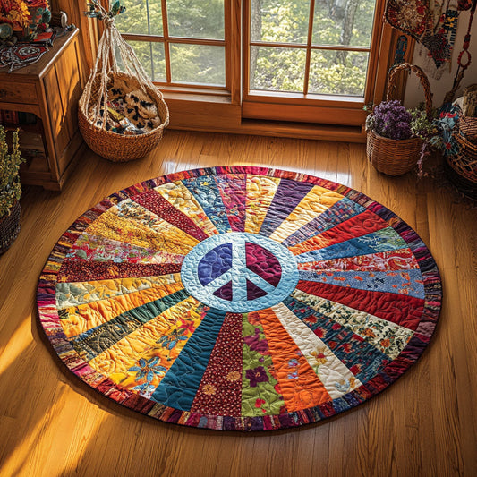 Radiant Peace WJ2105048CL Quilted Round Mat