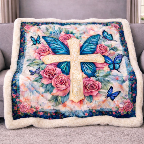 Blessed Wings of Faith KL2801008CL Faux Fur Throw Blanket
