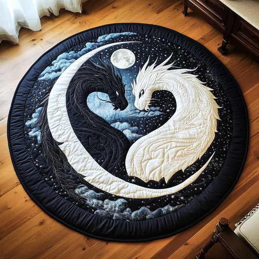 Moonlight Dragons WN1703022CL Quilted Round Mat