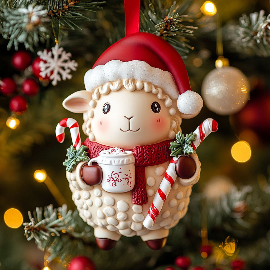 Jolly Candy Sheep WN0411056CL Christmas Ornament
