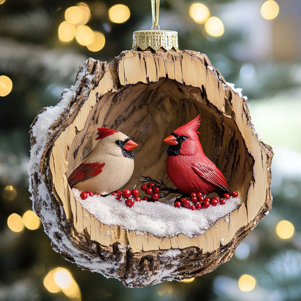 Cardinal Snowy Love WN2611006CL Christmas Ornament