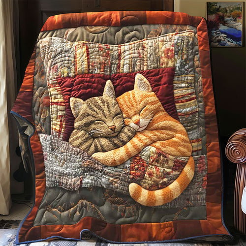 Hugging Cat Couple WP0602012CL Quilt