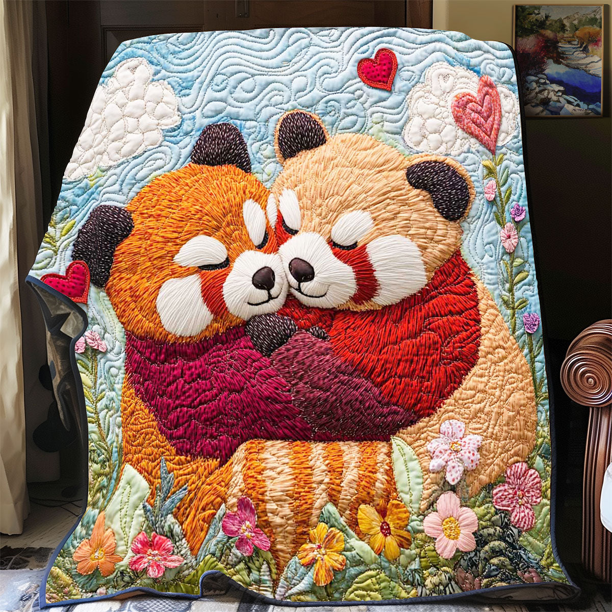 Couple Red Panda WP0801044CL Quilt