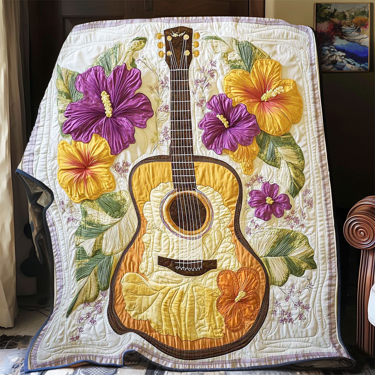 Hibiscus Guitar WP0801053CL Quilt