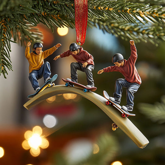 3 Skateboards WJ1612038CL Christmas Ornament