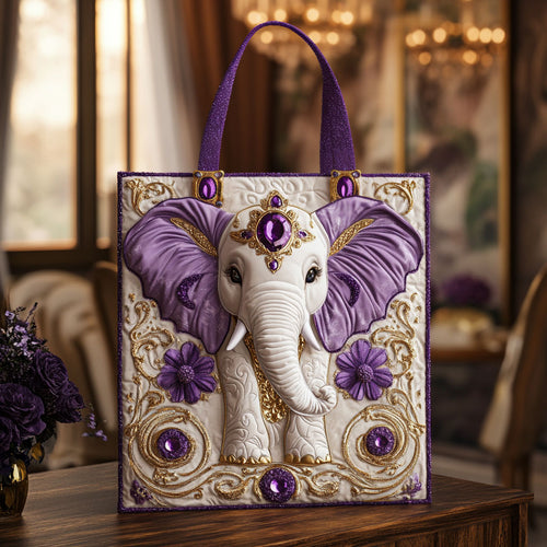 Royal Aura Elephant KL0912025CL Quilted Tote Bag