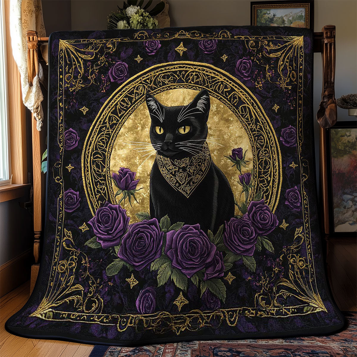 Moonlit Cat WN0803044CL Quilt