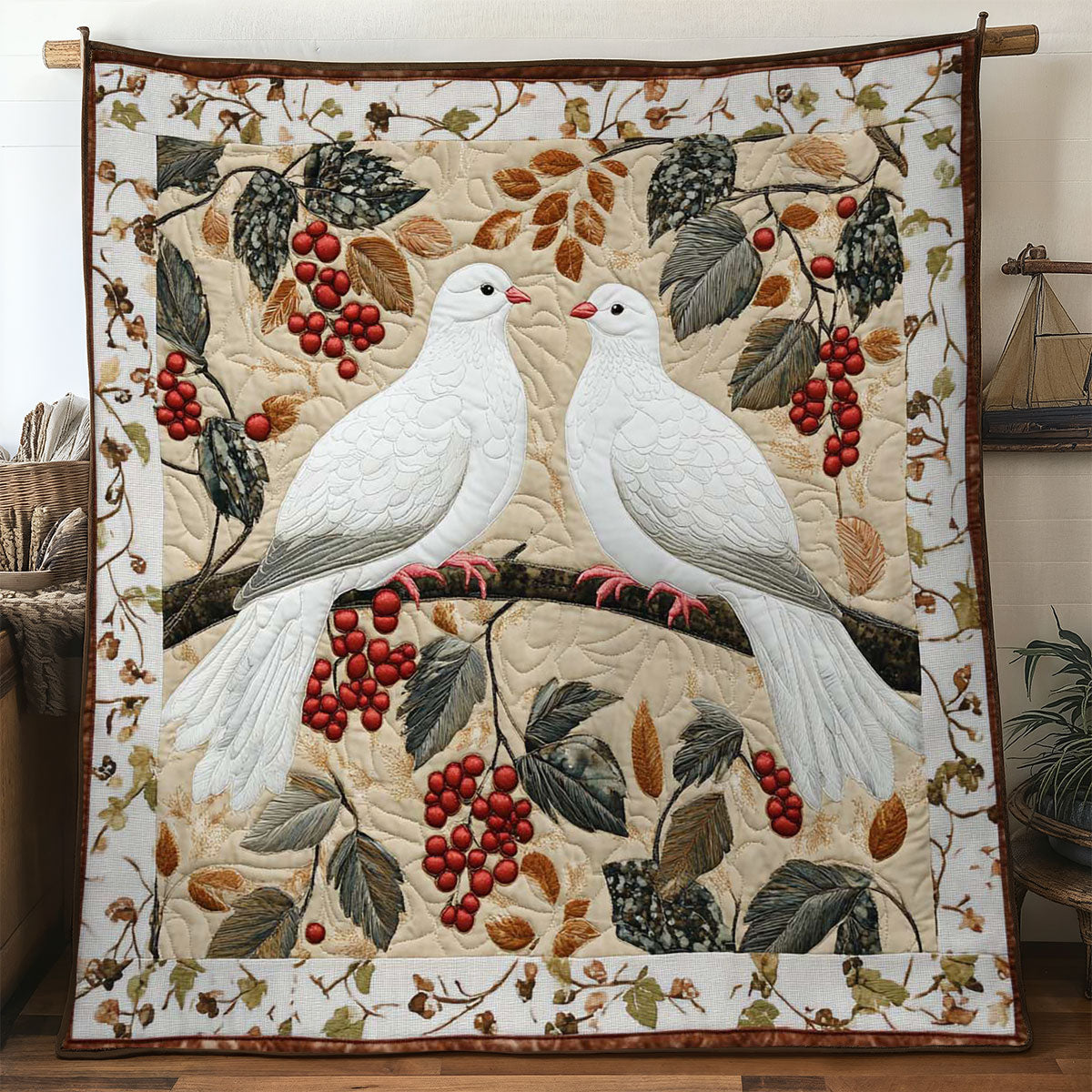 Whispering Doves WN2105065CL Quilt