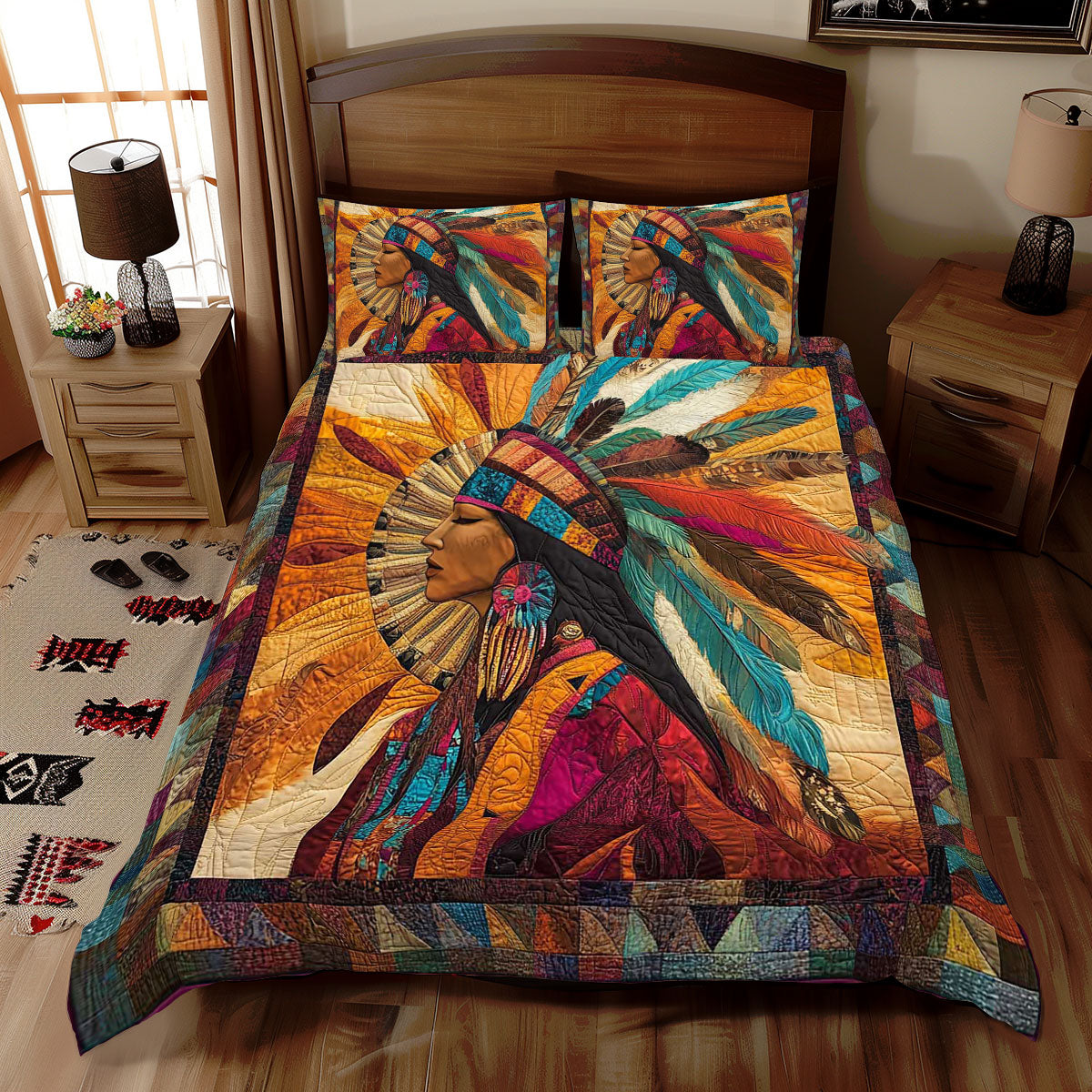 Chief Aura Native American WP0701046CL Duvet Cover Set